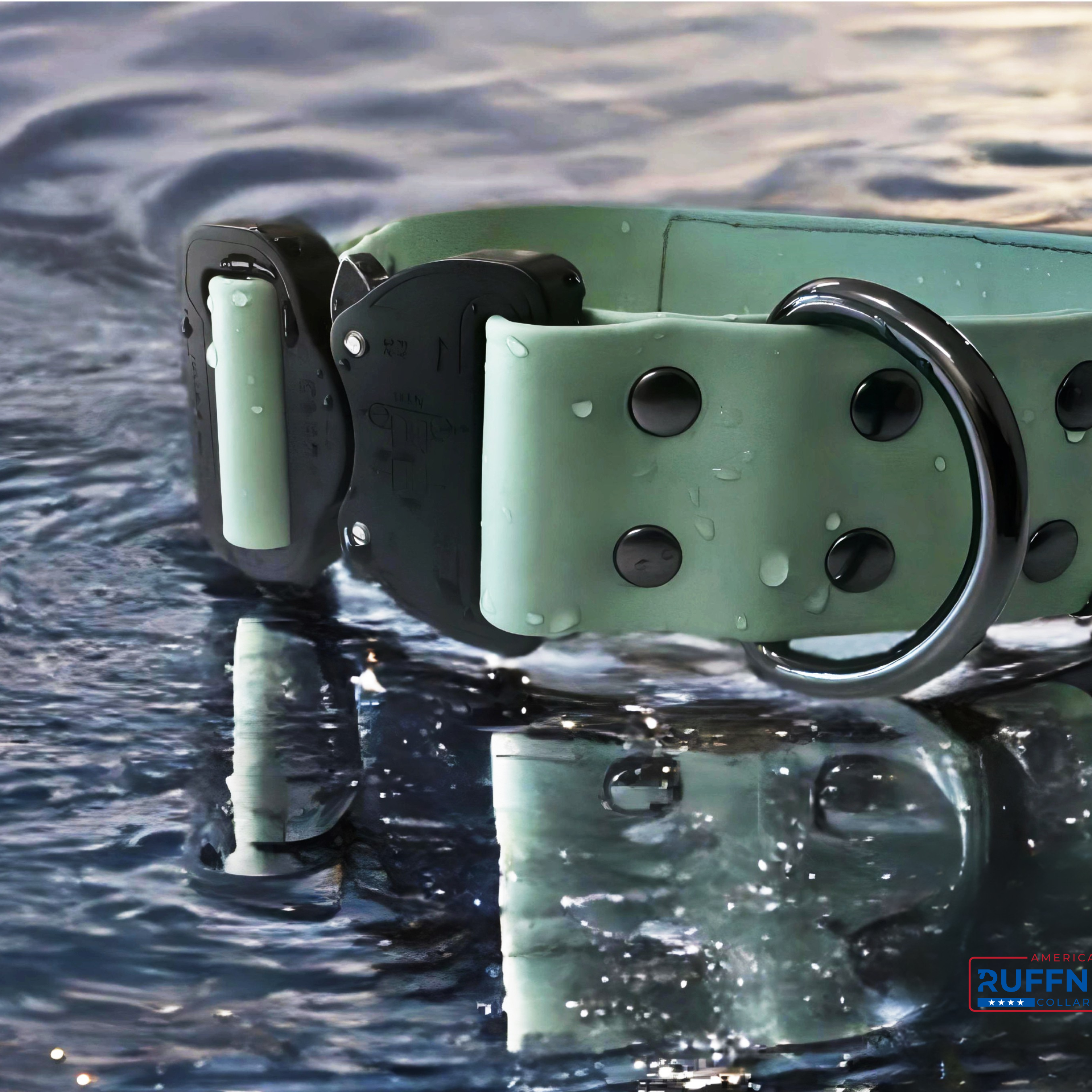 Biothane Flagship fitted collar by American Ruffneck Collars with adjustable fit and durable design for dogs.