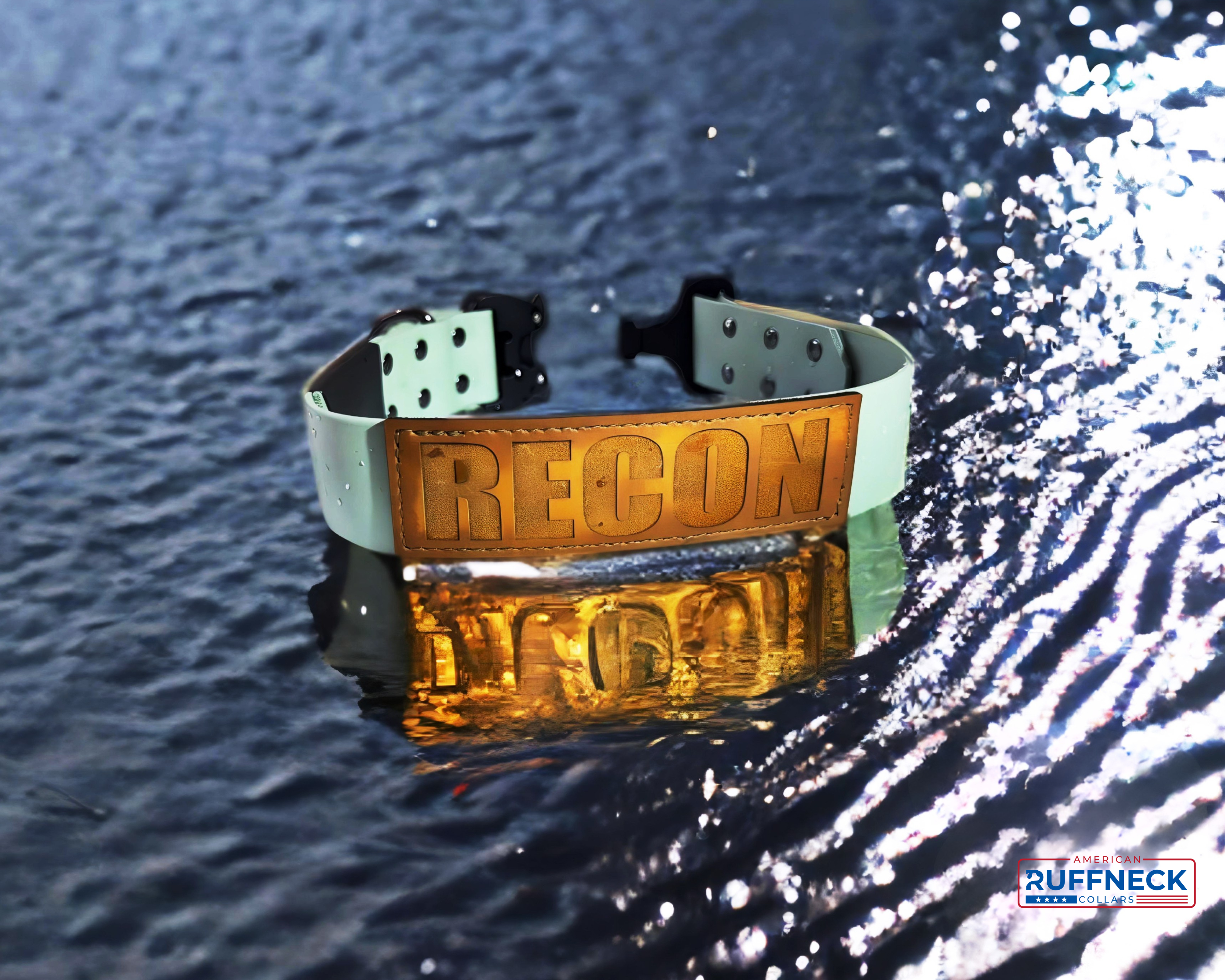 Biothane Flagship Fitted Collar from American Ruffneck Collars, showcasing a durable, adjustable dog collar with a sleek design.