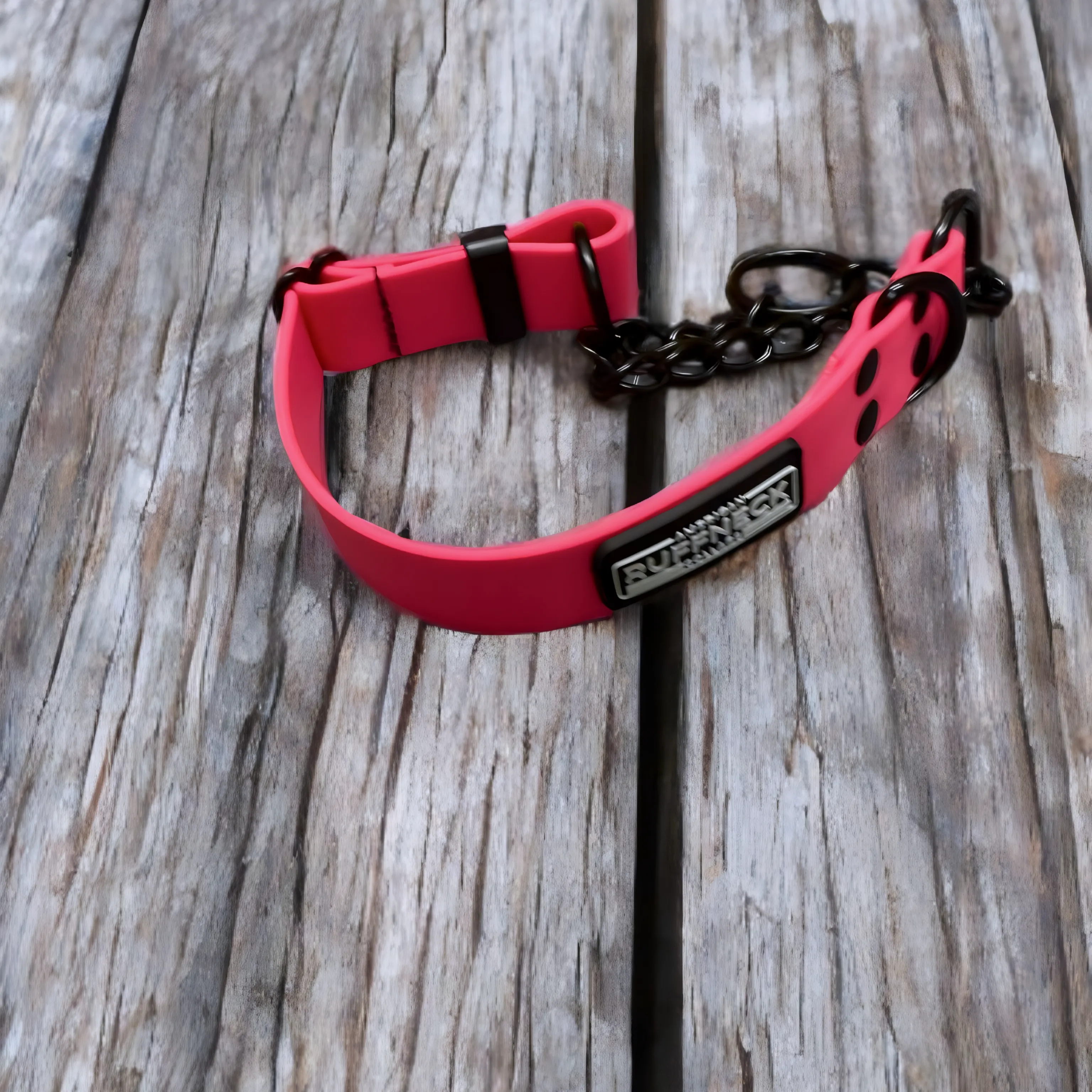 Biothane Maverick Martingale Collar by American Ruffneck Collars, showing a durable, adjustable dog collar with metal hardware.