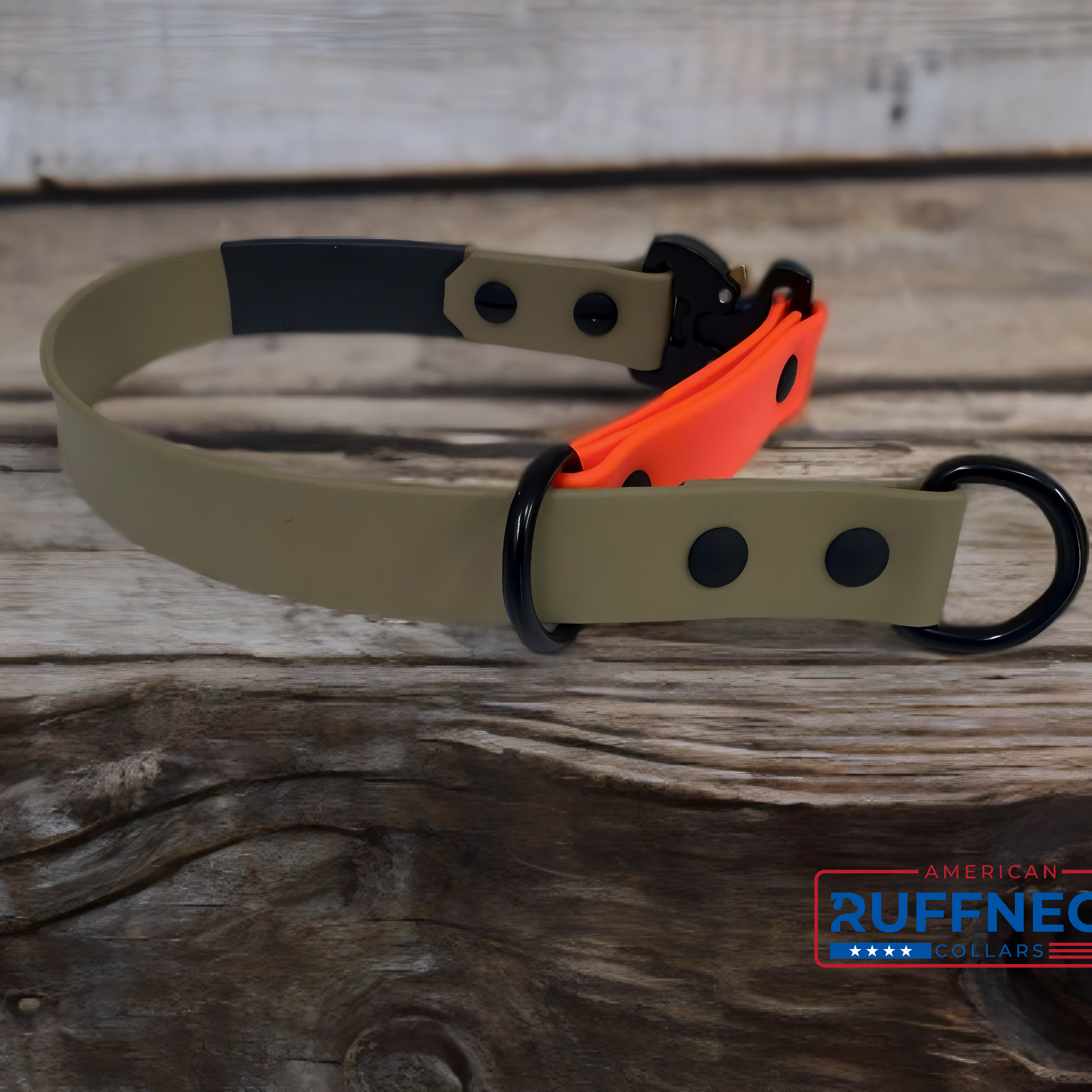 Brown Biothane Sentinel Slip Collar by American Ruffneck Collars, featuring a durable, adjustable slip design for dogs.