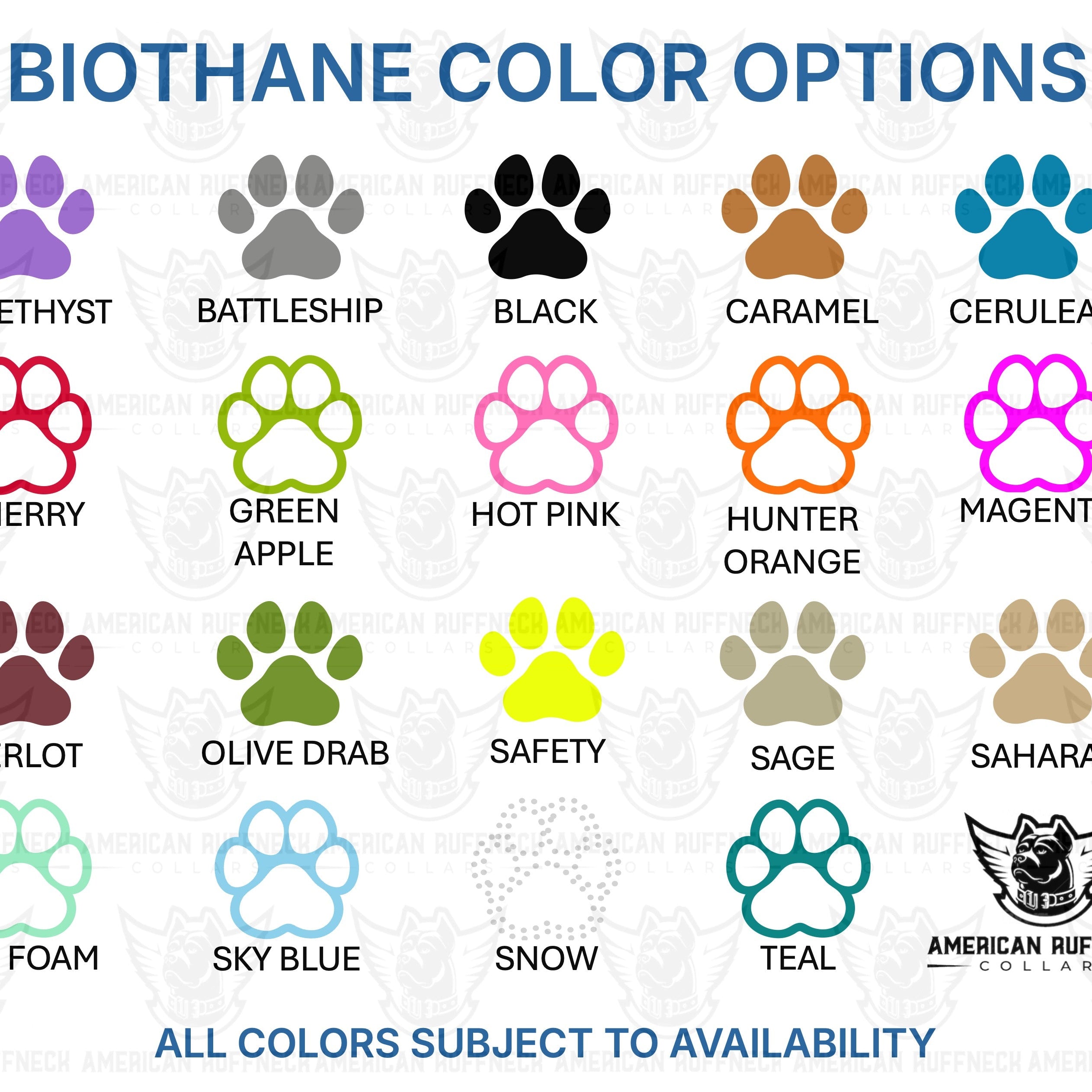 Biothane Atlas Adjustable Dog Collar by American Ruffneck Collars, featuring customizable fit and durable design for dogs.