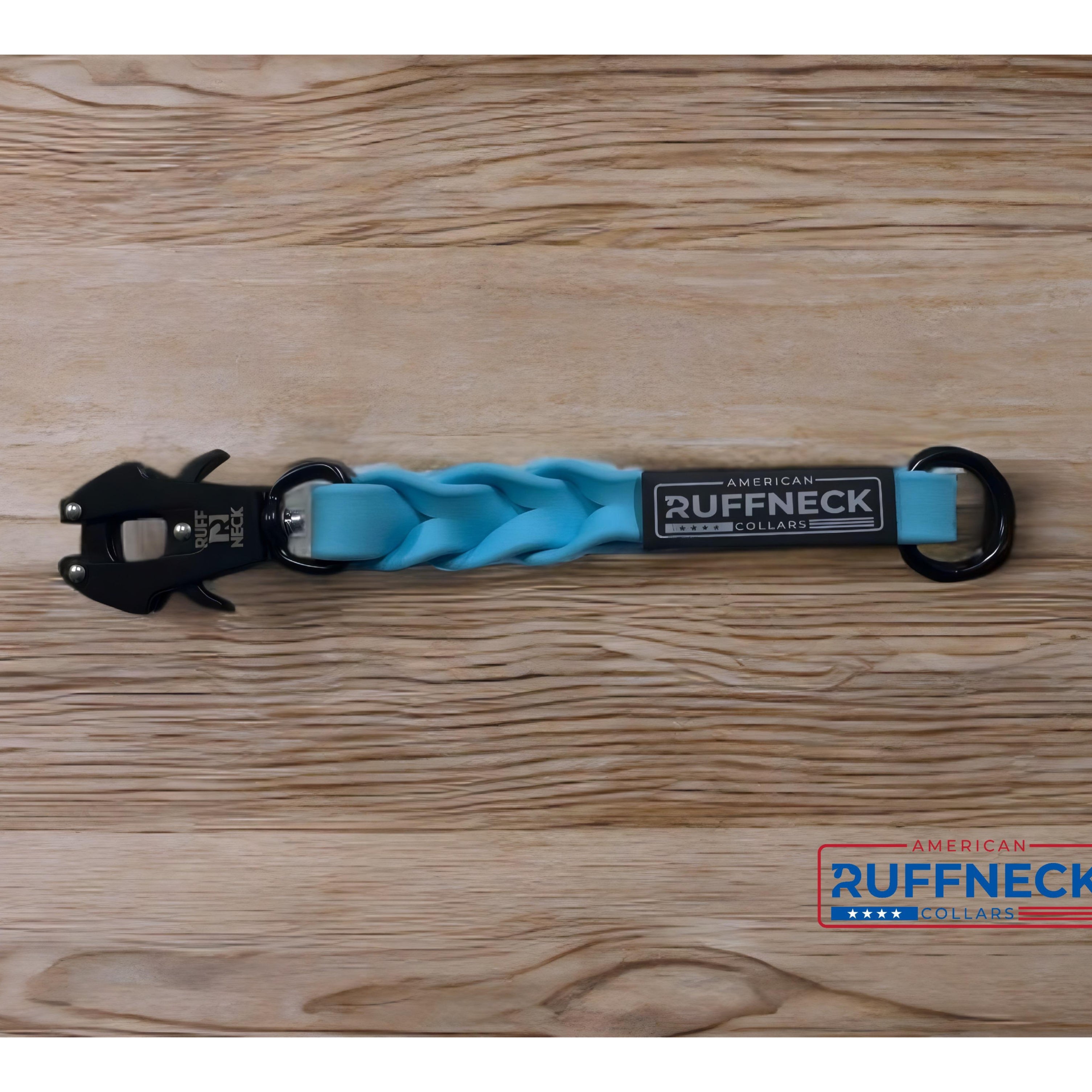 American Ruffneck Collars Guardian Grip dog leash, sturdy nylon with padded handle and metal clip for secure walking.