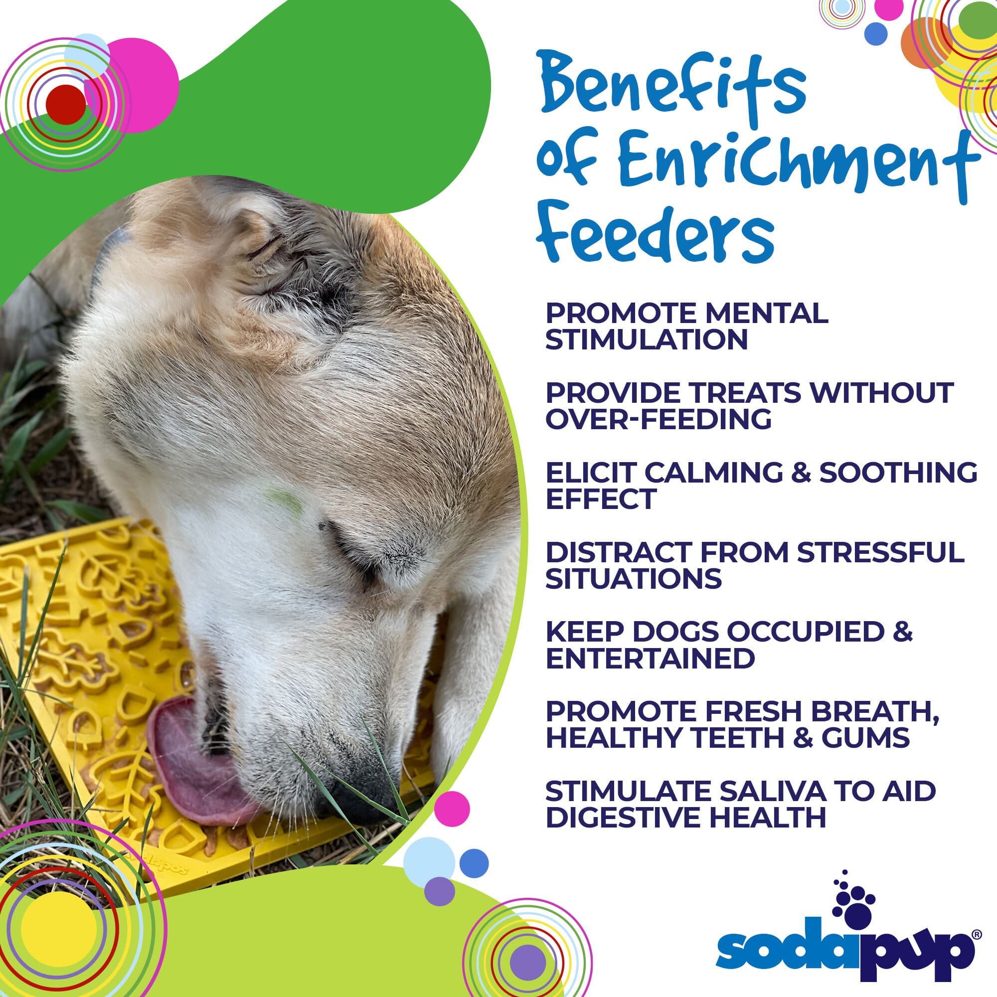 Autumn design EMAT enrichment lick mat by SodaPup for dogs, featuring fall-themed patterns and textures for interactive play.