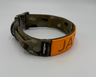 Titan Tactical Series dog collar with COBRA® buckle, control handle, and BioThane personalized tag – American Ruffneck Collars
