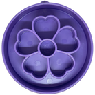 Pink Flower Design SodaPup EBOWL slow feeder bowl for dogs with flower pattern, designed for enrichment and mealtime pacing.