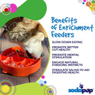 Orange SodaPup Great Outdoors Design eBowl for dogs, enrichment slow feeder bowl with outdoor-themed pattern.