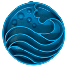 Blue Wave Design SodaPup EBowl for dogs, a slow feeder bowl with an interactive wave pattern for enrichment.