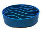 Blue Wave Design SodaPup EBowl for dogs, a slow feeder bowl with wave pattern for enrichment and interactive feeding.