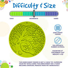 Green Tree of Life design SodaPup EMAT enrichment lick mat with suction cups for dogs, featuring a detailed pattern for interactive fun.