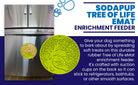 Green Tree of Life design SodaPup EMAT enrichment lick mat with suction cups for dogs, featuring a natural, textured surface.