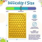 Large yellow Honeycomb Design EMAT Enrichment Lick Mat by SodaPup/True Dogs, LLC, featuring a honeycomb pattern for dog enrichment.
