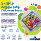 Blue Jigsaw Design eMat from SodaPup/True Dogs, LLC, an enrichment lick mat with puzzle pattern for dogs.