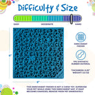 Blue Jigsaw Design eMat Enrichment Lick Mat by SodaPup/True Dogs, LLC, featuring a puzzle pattern for interactive dog enrichment.