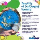 Sea foam blue Lighthouse eMat Enrichment Lick Mat with suction cups from SodaPup/True Dogs, LLC, designed for dog enrichment and mental stimulation.