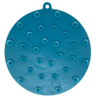 Seafoam blue Lighthouse eMat Enrichment Lick Mat with suction cups from SodaPup, designed for dog enrichment and interactive play.