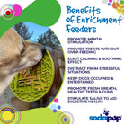 Orange Camp eMat Enrichment Lick Mat by SodaPup, designed for dogs to promote mental stimulation and enrichment.