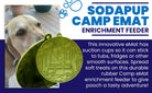 Orange SodaPup EMAT Camp eMat enrichment lick mat for dogs, with textured surface for engaging canine activity.