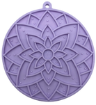 Pastel purple Lotus Design eMat enrichment lick mat with suction cups by SodaPup/True Dogs, LLC, for dog enrichment and mental stimulation.