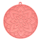 Pastel purple Lotus Design eMat Enrichment Lick Mat with suction cups by SodaPup/True Dogs, LLC, for dog enrichment.