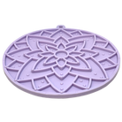 Pastel purple Lotus Design eMat Enrichment Lick Mat with suction cups by SodaPup/True Dogs, LLC for interactive pet enrichment.