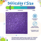 Purple Bones Design EMAT enrichment lick mat for dogs by SodaPup, featuring a textured surface for interactive play and enrichment.