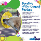 Sun n' Sea EMAT enrichment lick mat by SodaPup with bright yellow surface and suction cups for dog enrichment and interactive play.