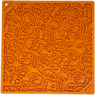 Black EMAT Zombie Design Enrichment Lick Mat for dogs by SodaPup/True Dogs, featuring a spooky zombie pattern.