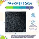 Black Zombie Design EMAT Enrichment Lick Mat by SodaPup/True Dogs, LLC, featuring a detailed zombie pattern for dog enrichment.