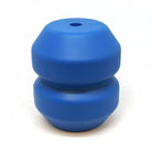 Blue Double Trouble durable rubber dog toy and treat dispenser by SodaPup, designed for engaging chew play and treats.