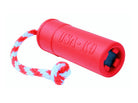 Red USA-K9 Firecracker durable rubber floating training dummy for dogs, large size, ideal for fetch and water training.
