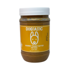 SodaPup Dogtastic Gourmet Peanut Butter for Dogs with Flax Seed, treat jar showing creamy peanut butter for dogs.